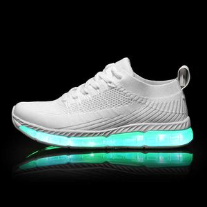 HBP Non-Brand Unisex Hot-Sell-LED-Sneaker mit verstecktem Knopf und USB-Aufladung für Erwachsene und leuchtende Schuhe