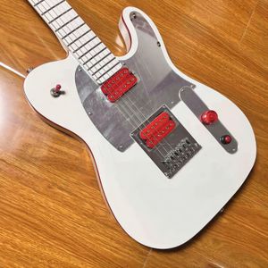 Hot John 5 Ghost Alder Guitar Guitar, Strike Red On Arcwhite, Fingerboard personalizado,