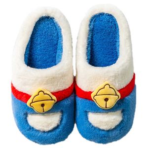 HBP Non-Brand HBP Non-Brand Cartoon Doraemon Shape Slippers Parent Child Style Family Home Indoor Warm Anti-Slip Japanese Cute Plush Shoes