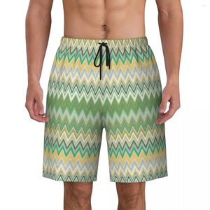 Men's Shorts Custom Luxury Swim Trunks Men Quick Dry Board Bohemian Modern Wave Swimwear Suits Boardshorts