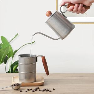 Stainless Steel Jug Coffeeware Teaware Kettle Coffee Pot Coffe Accessories Swan Neck Teapot Coffee Goose Beak Barista Supplies 240304