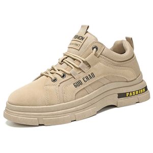 HBP Sapatos masculinos sem marca, temporada primavera e outono, sola grossa, antiderrapante e resistente ao desgaste, proteção trabalhista masculina, sapatos modernos 2024, novo M