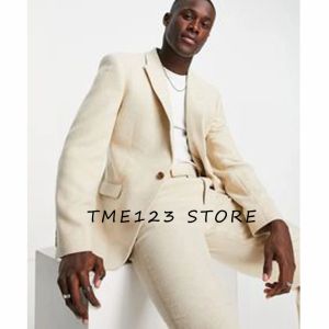 Ternos masculinos elegantes para casamento, terno personalizado, cor sólida, calças traseiras, roupas masculinas completas, vestido de luxo