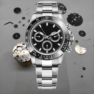 Mens Watch 41mm Ceramic Ceramic Autmatic Mechanical Mevement ساعات عالية الجودة Waterprf Glass Closp جميع الأوجه WRK STELL Strap ORLGI DI