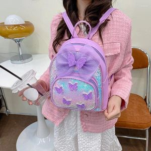 School Bags Korean Version Of The Children's Backpack Cute Little Princess Sequin Bow Small Kindergarten Children Light Travel Bag