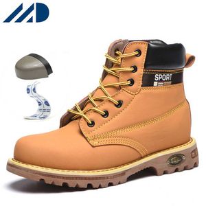 HBP icke-varumärke Hot Sale Woodland Safety Shoes Industrial Protective Work Boots Casual Training Steel Toe Safety Shoes for Men