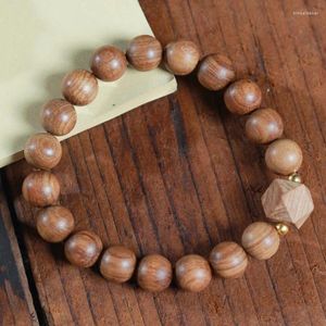 Strand Lao Shan Tan Xiang Mu Shou Chuan Zhu Men's and Women's Single Circle Xin Wen Wan Wan Buddha Bead Bracelet