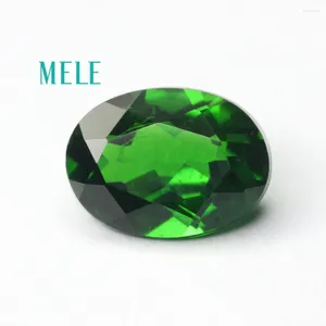 Diamanti sciolti Diopside Eccellente gemma naturale cromata per la creazione di gioielli 6X8mm Taglio ovale 1,28 ct Pietre preziose fai da te con alta qualità