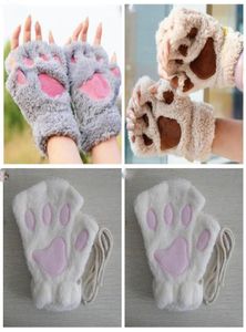 Plush Gloves Winter Mittens Paws Cat Claw Glove Bare gloves Lovely gloves Perform Prop Cute YSY1187882815