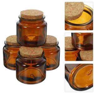 Titulares de vela Vidro Perfumado Copo Titular Doméstico Cork Jar Garrafa Pequeno Suporte Soja Cera Tealight Ornamento