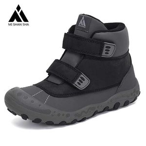 HBP Non-Brand Best Price Waterproof Anti Slip Easy to Wear Leather Outdoor Climbing Mountaineering Sport Hiking Shoes Boots for Children