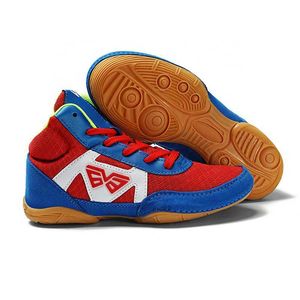 HBP Non-Brand New Style good quality air permeable children wrestling shoes kids professional Boxing Shoes anti-slip rubber sport shoes