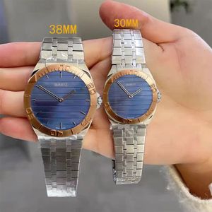 Ultra Thin Luxury Wristwatches Lovers Couples Style Fashion Mens Womens Watch 38mm 30mm Ladies Dress Watches Quartz Movement 25H M227P