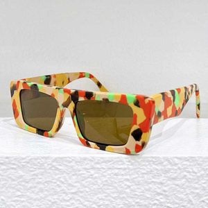 Kvinnor Square Solglasögon GG1625S Luxury Designer Solglasögon Multi Color Marble Pattern Acetate Frame Women Beach Vacation UV Protection Glasses Top Quality