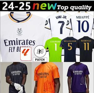 23/24 Bellingham Vini Jr Y-3 Reals Madrids Soccer Jersey Mbappe Kid Kit 2023 2024 Hem Away Third Y3 Purple Football Shirt Supercopa Final Modrrygo målvakt 4xl