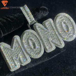 Fashion Custom Letter Pendant Jewelry Sier Pass Diamond Tester Iced Out VVS Moissanite Hip Hop Pendant