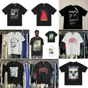 lila skjorta lila märke skjorta tshirts mens skjorta 100% rent bomullstyg casual retro skjorta för kvinnor s m l xl 2024 ny stil kläder mens designer grafik tee