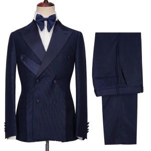 Suits Pink Blue Black Men Suits Wedding Slim Fit Blazer Groom Tuxedo Terno Masculino Prom Costume Homme 2 Pcs Jacket Pant