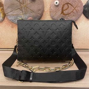 Gorące prawdziwe skórzane damskie kussin pm torby na ramię Crossbody Złota Łańcuchy TOTES TOTE PIERTY WEWNĘTRZNE