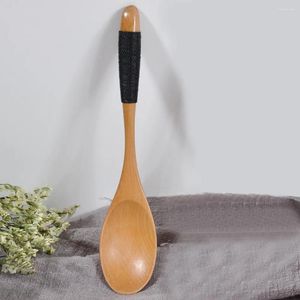 Conjuntos de louça colher de madeira garfo de bambu cozinha utensílio ferramentas sopa-colher de chá utensílios de mesa