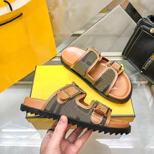 Fashion Feel Slippers Designer Men Women Casual metal buckle Mules Sandal luxury Flat bottom Baguette Satin Slides Size 35-45