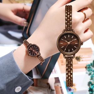 Wristwatches Fashion Elegant Thin Quartz Wrist Watch For Women Alloy Bracelet 30M Water Resistance Minimalist Ladies Watches