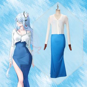 Genshin Impact Shenhe Cos Dress Dress Suspender Dress Knitting Cardigan Game Animation Role Play Suit Female
