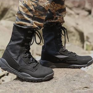 Sapatos de fitness homens combate ao ar livre militar tático botas do exército ultraleve antiderrapante respirável deserto masculino trekking caminhadas esportes