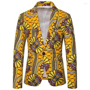 Men's Suits African Ethnic Style Yanhua Series Caicai Characteristic Printed Single-breasted Suit