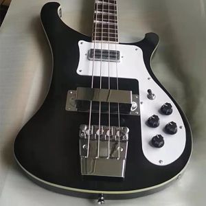 Guitar China OEM Factory Rickeck 4003 Black Electric Bass Guitar med dubbelproduktion