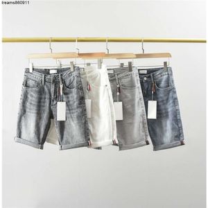 Jeans da uomo invecchiati Jean Slim Pantaloncini corti in denim lavato vintage di alta qualità Designer di moda di lusso Lunghezza al ginocchio