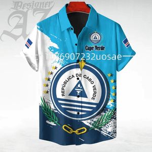 Herrens avslappnade skjortor Cape Verde Shirt Flag Fashion Hawaiian 3D Printing and Women's Children's Top