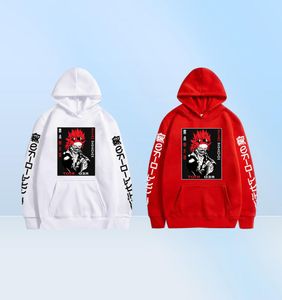 2021 Harajuku Kahramanım akademisi unisex hoodies Japon anime Kirishima eijirou baskılı Men039s Hoodie Sweatshirts x0610805874654855494