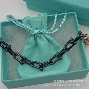 Hot Picking TFF High Edition Hardwear Series Horseshoe Black Gold Bracelet s925 Sterling Silver Grade Feel