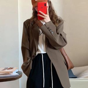 女性のスーツブラックブレザーレディース服ロングスリーブスーツオフィスレディースコート韓国シックシングルブレスト春のジャケット