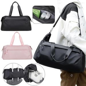 Outdoor Bags Gym Bag With Shoe Compartment Sport Duffel Trolley Sleeve Travel Duffle Adjustable Shoulder Strap For Women Men
