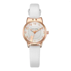 Wristwatches Hight Quality Brand Quartz Watch Ladies Fashion Small Dial Casual Pu Leather Strap Wristwatch For Women Relojes Para Mujer