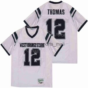 High School Football 12 Earl Thomas Jersey West Orange-Stark Moive Drużyna White College Pure Cotton Retro dla fanów sportu haft i szycie