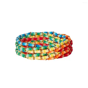 Strand Kkbead Boho Summer Beach Armband gåva smycken Färgglada Heishi -skivpärlor Stretcharmband för kvinnor Pulseras Femme