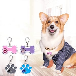 Pet Mental ID Cat and dog accessories Aluminum Alloy Double Sided Personalized Cat pet dog Label small dog Teddy dog anti-lost card cute collar pendant