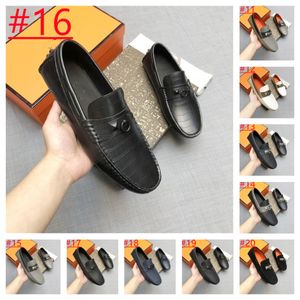 26 modelos de couro genuíno designer mocassins masculino clássico negócios luxuosos mocassins sapatos feitos à mão deslizamento em sapatos de condução apartamentos de escritório