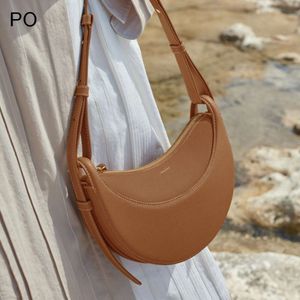 Designer French Women's Single Handbag Shop %60 Wholesale Retail Bollinger One Shoulder Crossbody Saddle Bag Half Crcent Leather Underarm