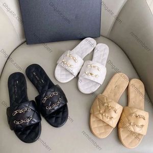 Metallic-Slide-Sandalen, luxuriöse Damen-Sandale, Marken-Flip-Flops für Damen, hochwertige, stilvolle Slipper, modische Klassiker, Sandale, Slipper, flache Schuhe, Slide-Größe 36–42