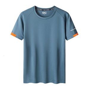 Verão ao ar livre tamanho grande secagem rápida manga curta camiseta para roupas masculinas grupo esportivo impresso cf82