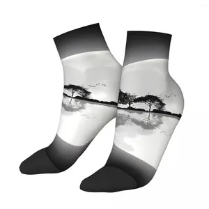 Men's Socks Funny Ankle Moonlight Nature Guitar Hip Hop Novelty Crew Sock Gift Pattern Printed