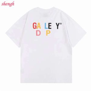 Shengh01 Summer Short Sleeve Tshirt z literami męski designerka bawełniana sukienka Materiał Czarna biała moda mężczyzn kobiet koszulki