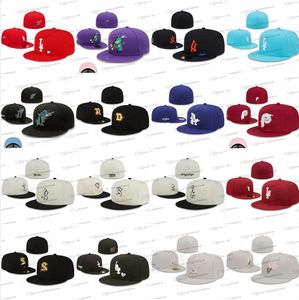 2024 لعبة البيسبول للرجال مجهزة Hip Hop Black Color Brooklyn Gold B Sport Full Close Design Caps Chapeau Stitch Heart مصححة الحب الزهور Mar17-05