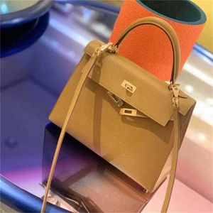 High-texture print 25cm second-generation womens grain cow leather cross shoulder handbag 70% Off Store wholesale