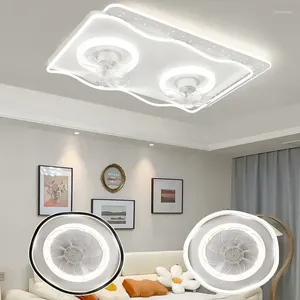 Modern Minimalist Living Room Bedroom Shaking Head Ceiling Lamp Integrated Fan Home Smart Whole House Package
