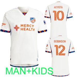 2024 FC Cincinnati Maglie da calcio Kit per bambini Uomo 23/24 Maglia da calcio Home Blu Away Bianco BOUPENDZA ACOSTA ROBINSON MIAZGA BARREAL JERSEY